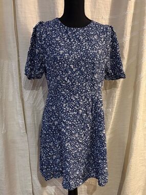 Old Navy Navy Blue Floral Mini Dress